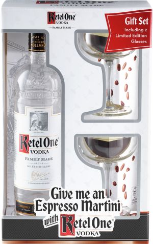 Ketel One Vodka NV / 750 ml. Espresso Martini gift set